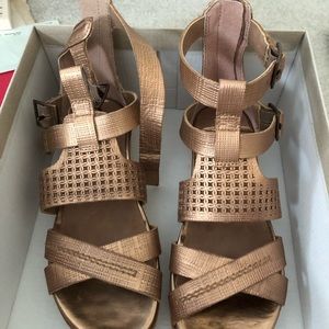 Size 6 copper sandals Brand new by Nicole
